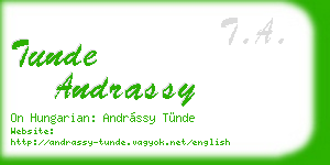 tunde andrassy business card